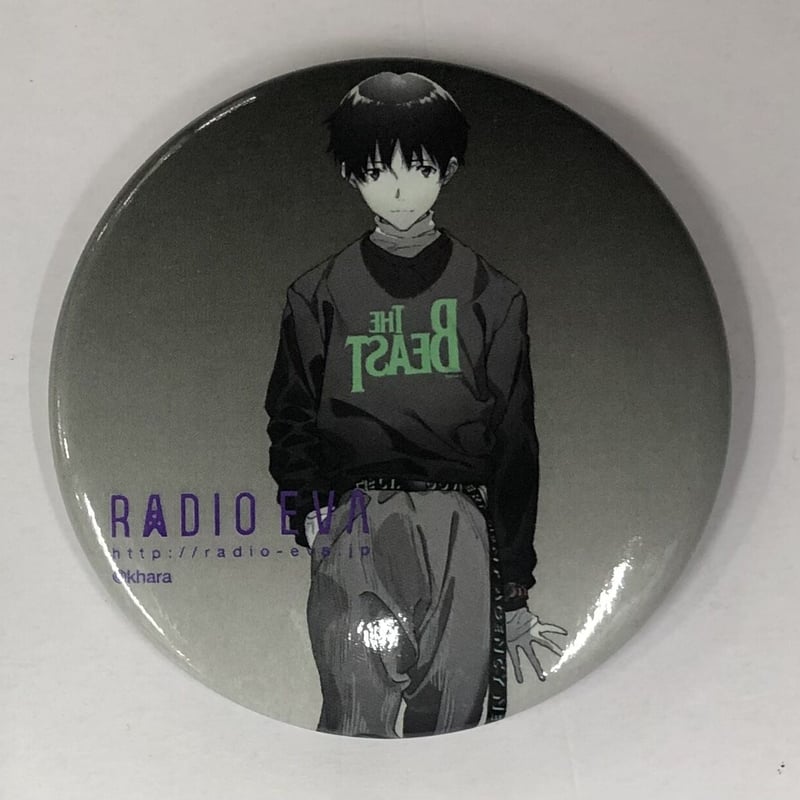 RADIO EVA ガチャ缶バッジ 碇シンジ（背景黒） | K-BOOKS 池袋 2次元