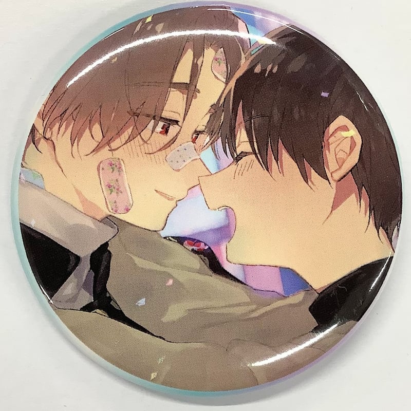 仔縞楽々『ハレルヤベイビー展 ～仔縞楽々の世界～』 缶バッジ 【BL