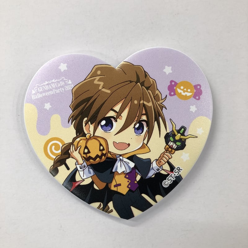 GUNDAM Cafe Halloween Party 2021 ハート型マグネットバッジ デ
