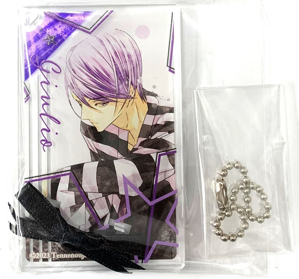 ラッキードッグ1』 リボンタイアクリルプレートキーチェーン ジュリオ