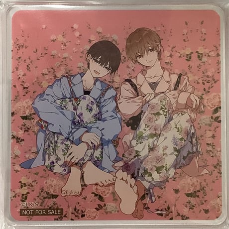 仔縞楽々『ハレルヤベイビー展 ～仔縞楽々の世界～』　入場チケット特典 アクリルコースター【BLグッズ】