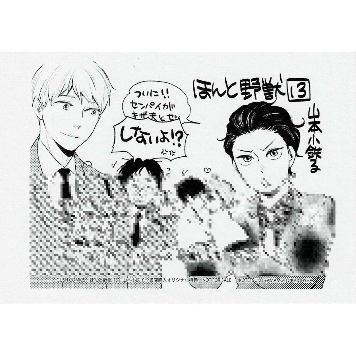 山本小鉄子『ほんと野獣』13巻 ペーパー【BLグッズ】 | K-BOOKS 池袋