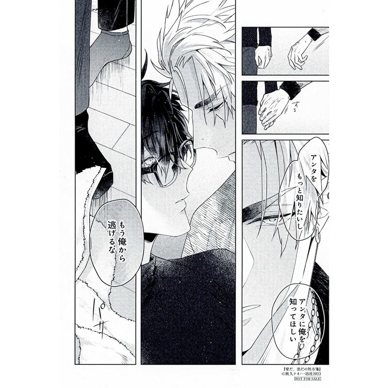 秋久テオ『愛だ、恋だの処方箋』 ホーリンラブブックス 複製原画 風