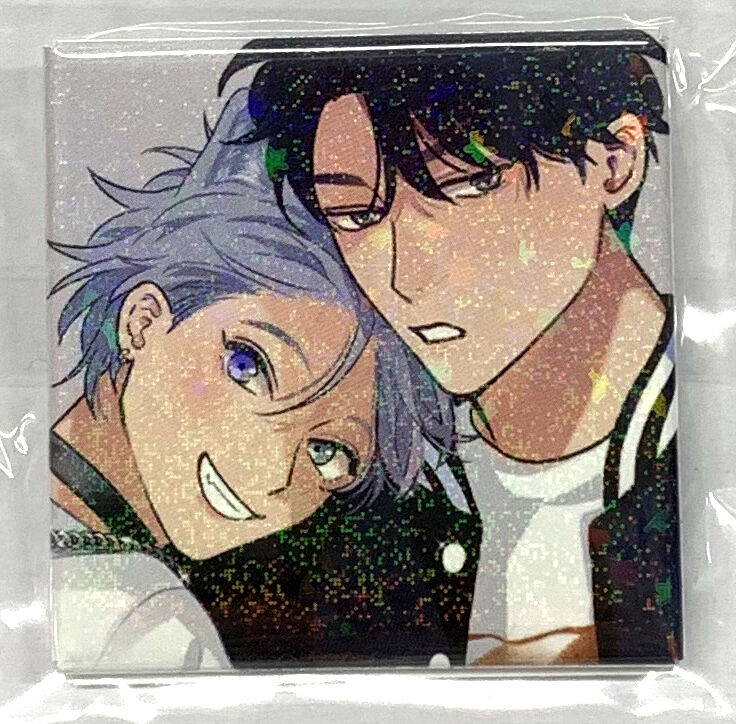 末広マチ『あいまいなウルフ』 オンラインくじ 缶バッジ 銀木×隼人【BL 