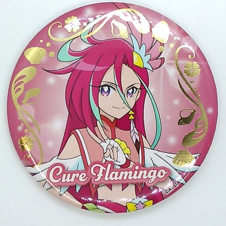 キュアフラミンゴ 滝沢あすか 缶バッジ Takizawa Asuka (Cure Flamingo) - Badge - Pretty Store