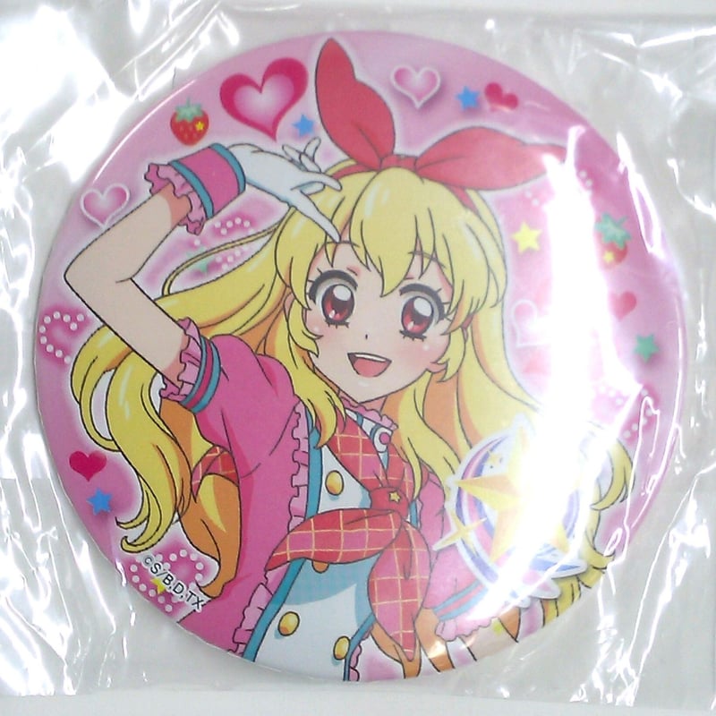アイカツ 星宮いちご 缶バッジミラー 包みタイプ 75mm 缶ミラー 【公式