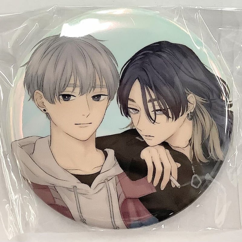 しっけ 『ピンクハートジャム』ブルメロ展2023 オーロラ 缶バッジ【BL