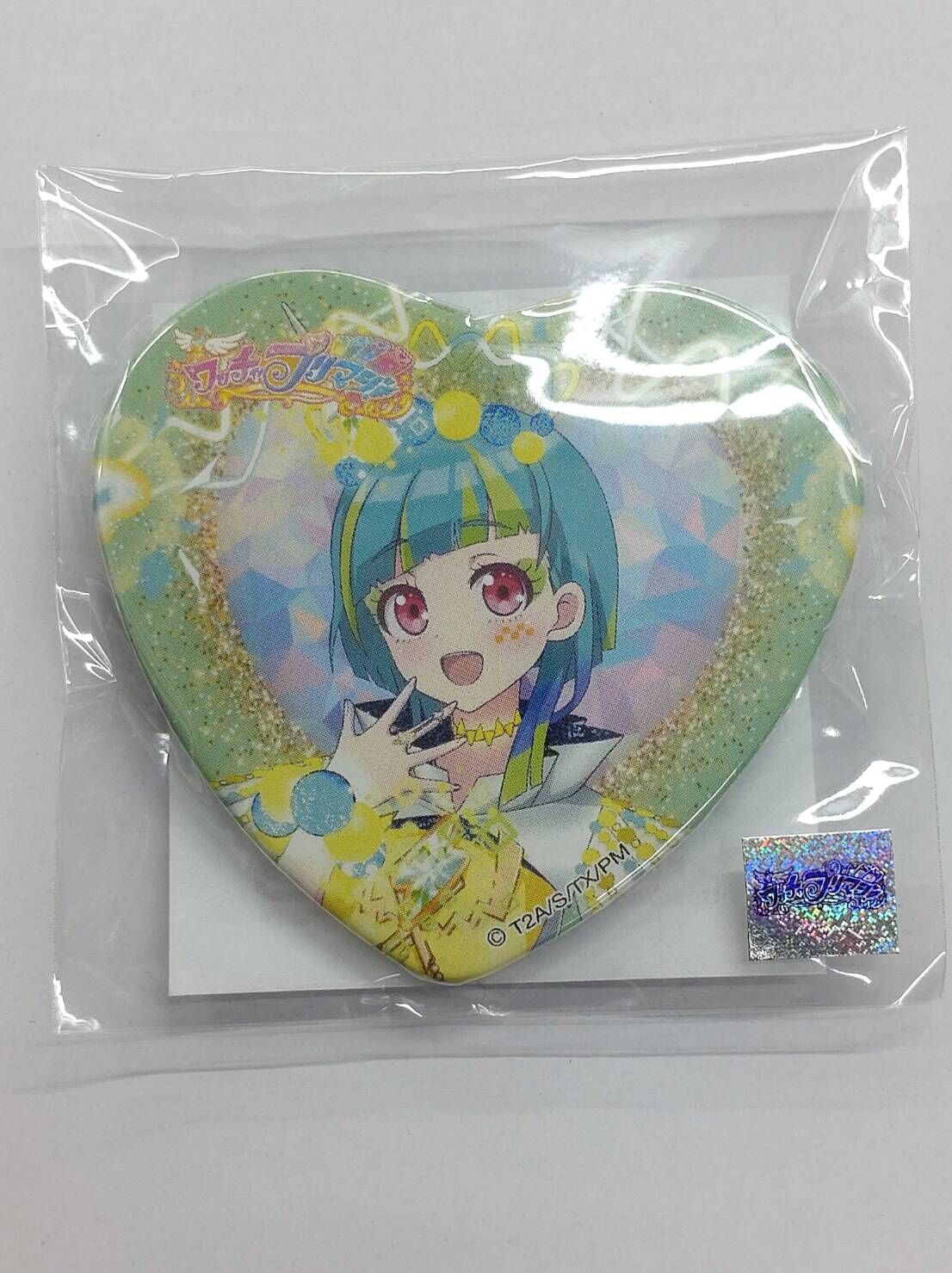 ワッチャプリマジ 推しくじ G賞 ハート型缶バッジ 御芽河あうる