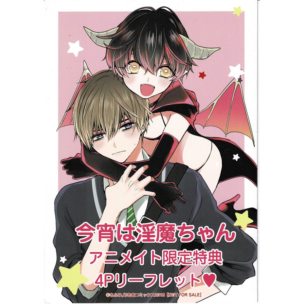 ちふゆ「今宵は淫魔ちゃん」 アニメイト リーフレット 【BLグッズ】 K-BOOKS 池袋...
