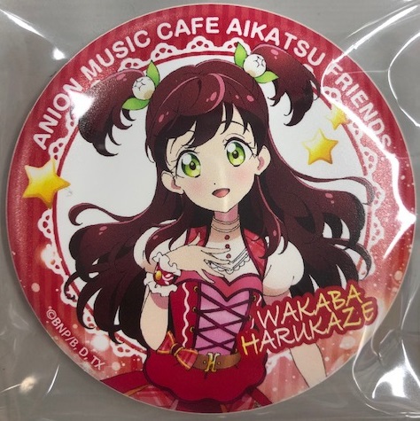 アイカツ！MUSIC CAFE アニON マグバッジ 2種 【春風わかば