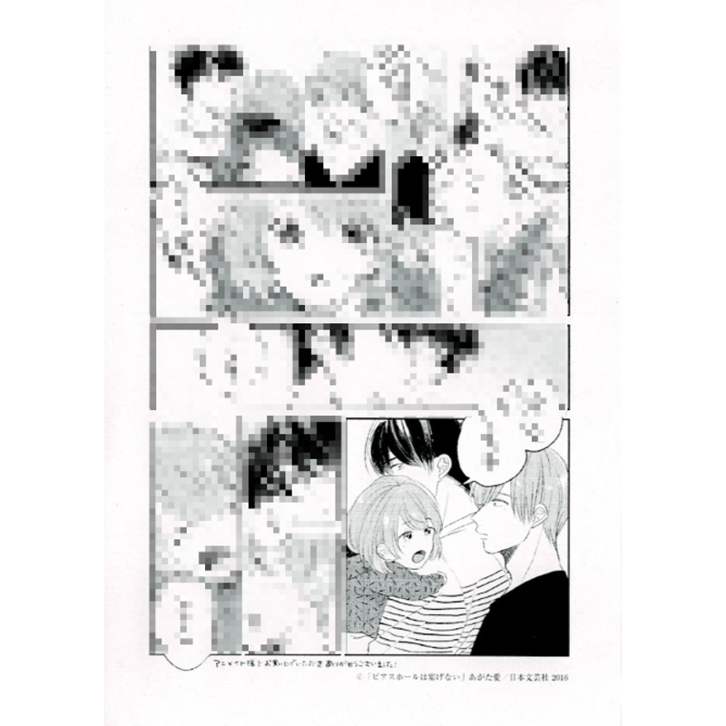 あがた愛『ピアスホールは塞げない』 アニメイト特典 ペーパー【BL