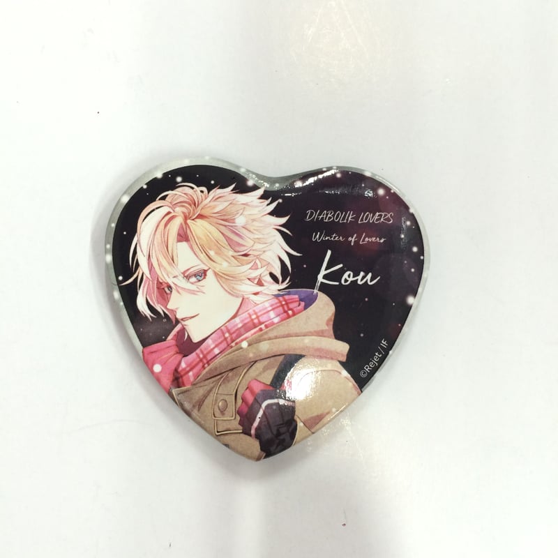 DIABOLIK LOVERS 無神コウ ハート型缶バッジ DIABOLIK LOVERS 無