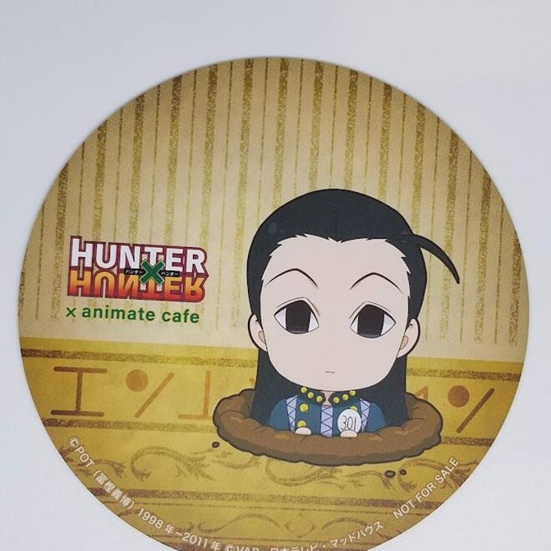 HUNTER×HUNTER イルミ アニメイトカフェアクリルコースター 缶バッジ