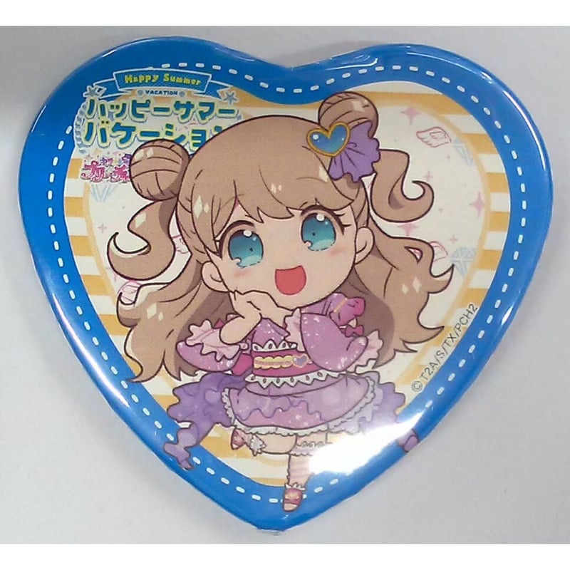 キラッとプリチャン カフェ ハート型缶バッジ 金森まりあ キラッと