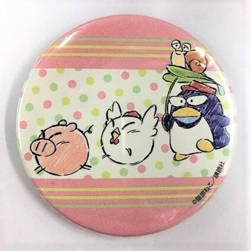 きんぎょ注意報！ イナちゃん&サメさん&ニワトリ 缶バッジ 梅雨ver