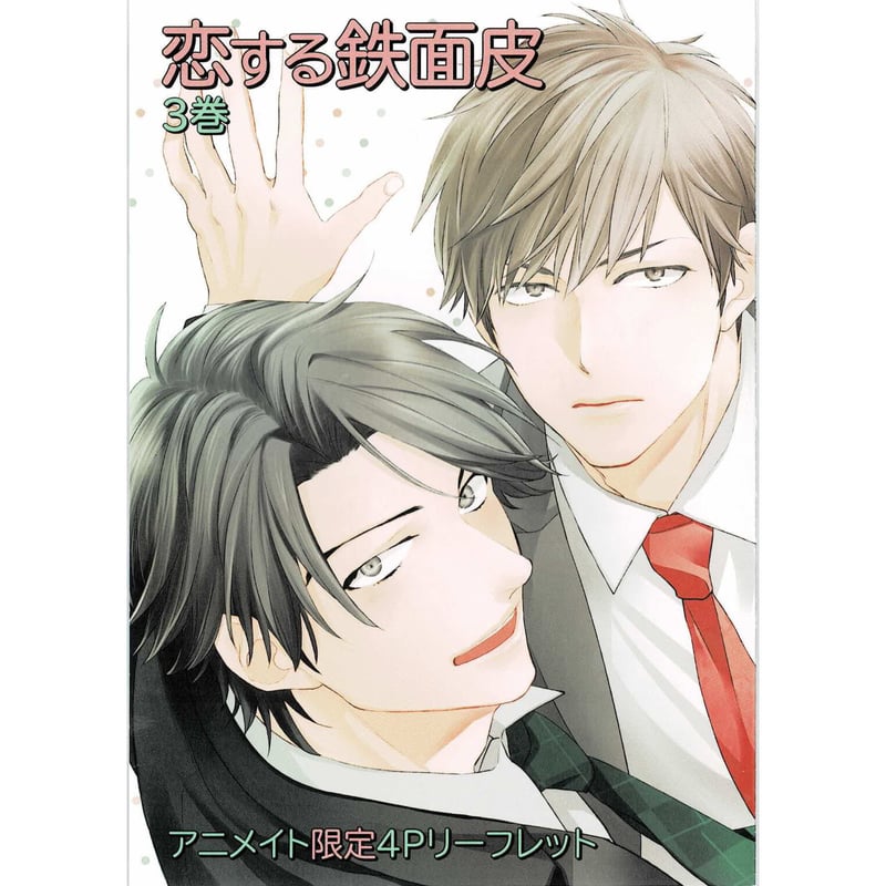 中田アキラ『恋する鉄面皮』3巻 アニメイト リーフレット【BL