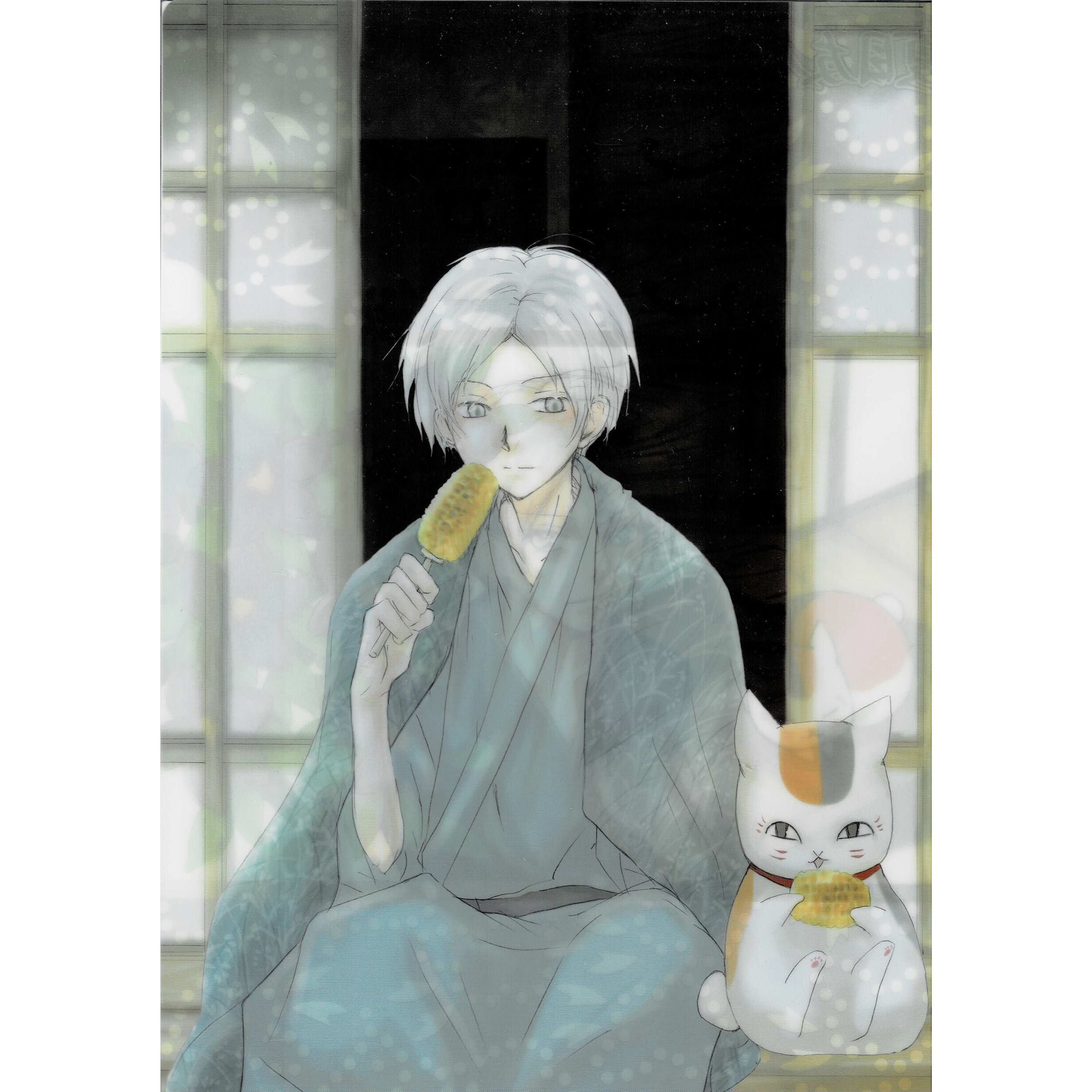 夏目友人帳 大原画展 キャンバスパネル 4　夏目貴志とニャンコ先生 original
