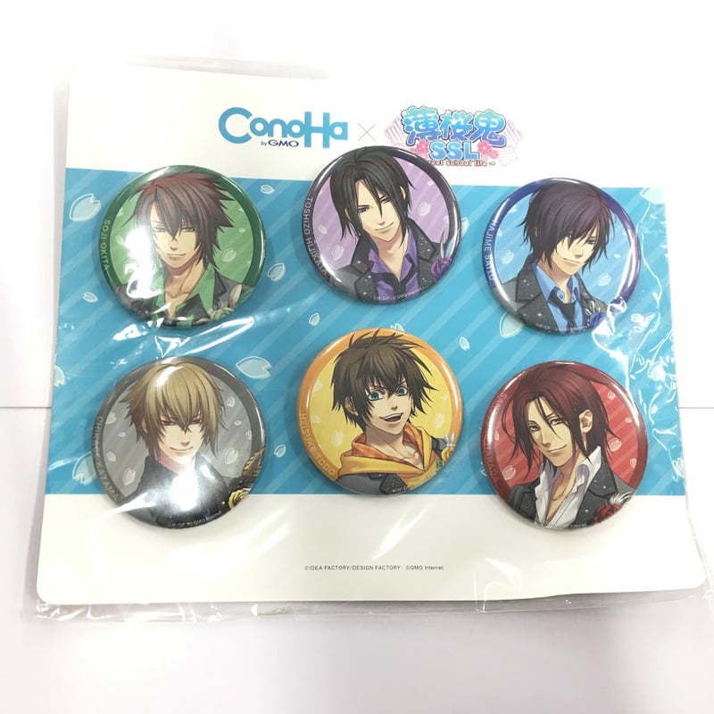 薄桜鬼／沖田総司／缶バッジセット 薄桜鬼 土方歳三 沖田総司 斎藤一 風間千景 藤堂平助 原田左之助