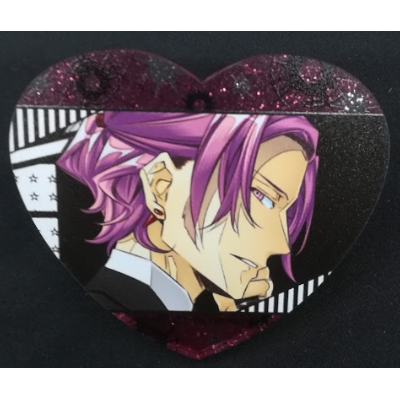 ラッキードッグ1+badegg ハート型アクリルラメバッジ ラッキードッグ