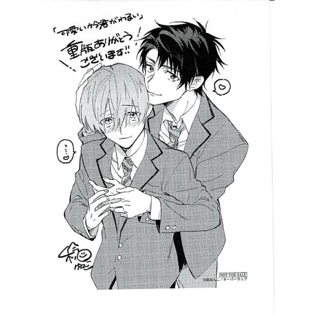 稔ねんこ『可愛いから君がわるい』ペーパー　【BLグッズ】