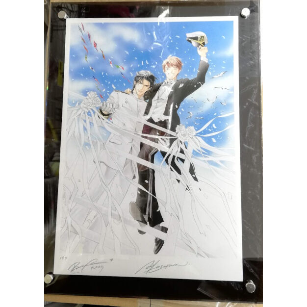 豪華客船で恋は始まる　複製原画　直筆サイン　シリアルナンバー付き 水上ルイ 蓮山愛『豪華客船で恋は始まる』 直筆サイン入り複製原画【