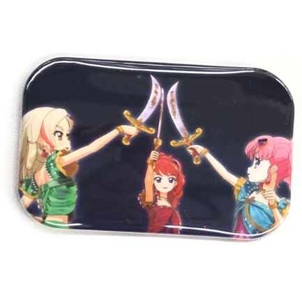 アイカツスターズ！ S4 スクエア缶バッジ ヴィレッジヴァンガード アイカツ らき＆いちご ヴィレッジヴァンガード ステージ