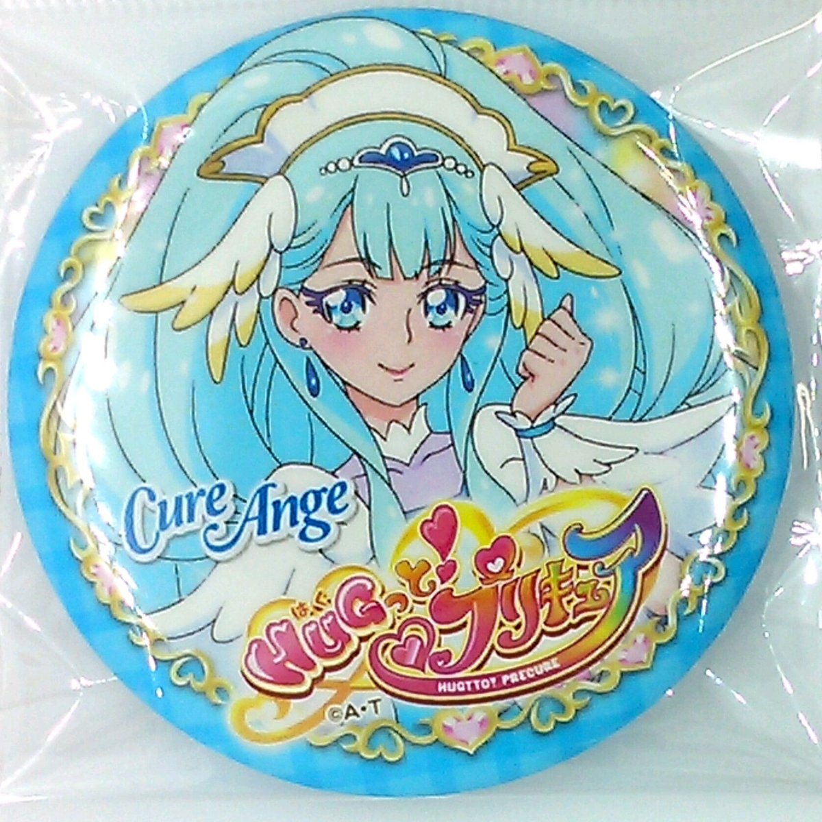 HUGっとプリキュア キュアアンジュ プリントクッキー 特典缶バッジ | K