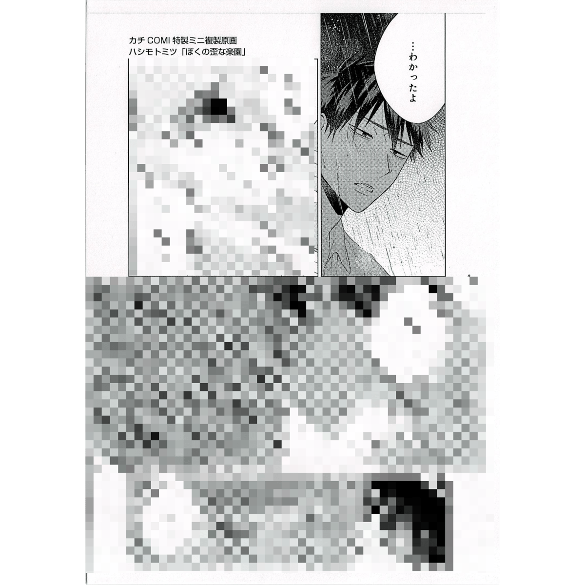 ハシモトミツ『ぼくの歪な楽園』 『カチCOMI爆誕祭 vol.2』 ミニ
