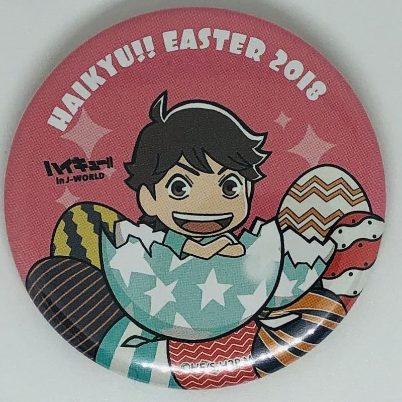 【短期出品】ハイキュー 及川 缶バッジ J-WORLD 中古】バッジ・ピンズ(キャラクター) 6.及川徹 44mm缶バッジ