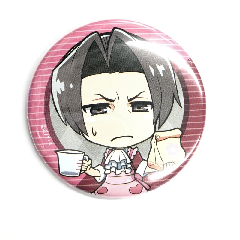 逆転裁判 PRINCESS CAFE 缶バッジ 御剣怜侍