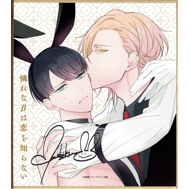 屋敷シマ『憐れなβは恋を知らない』 カラオケの鉄人 色紙 【BLグッズ