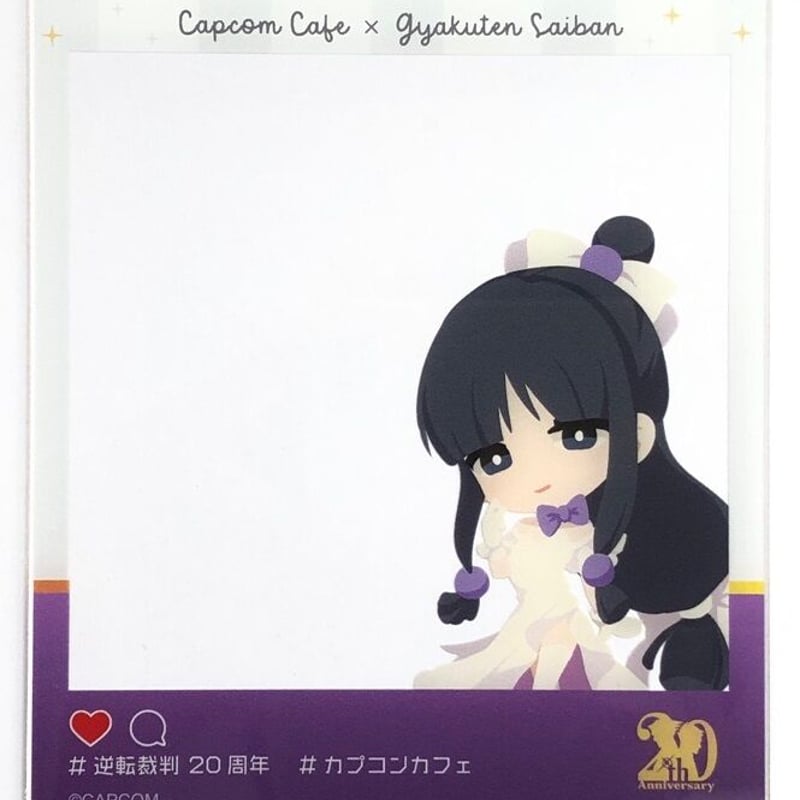 逆転裁判 カプコンカフェ 真宵 クリアカード 20周年 逆転裁判 カプコンカフェ 真宵 クリアカード 20周年