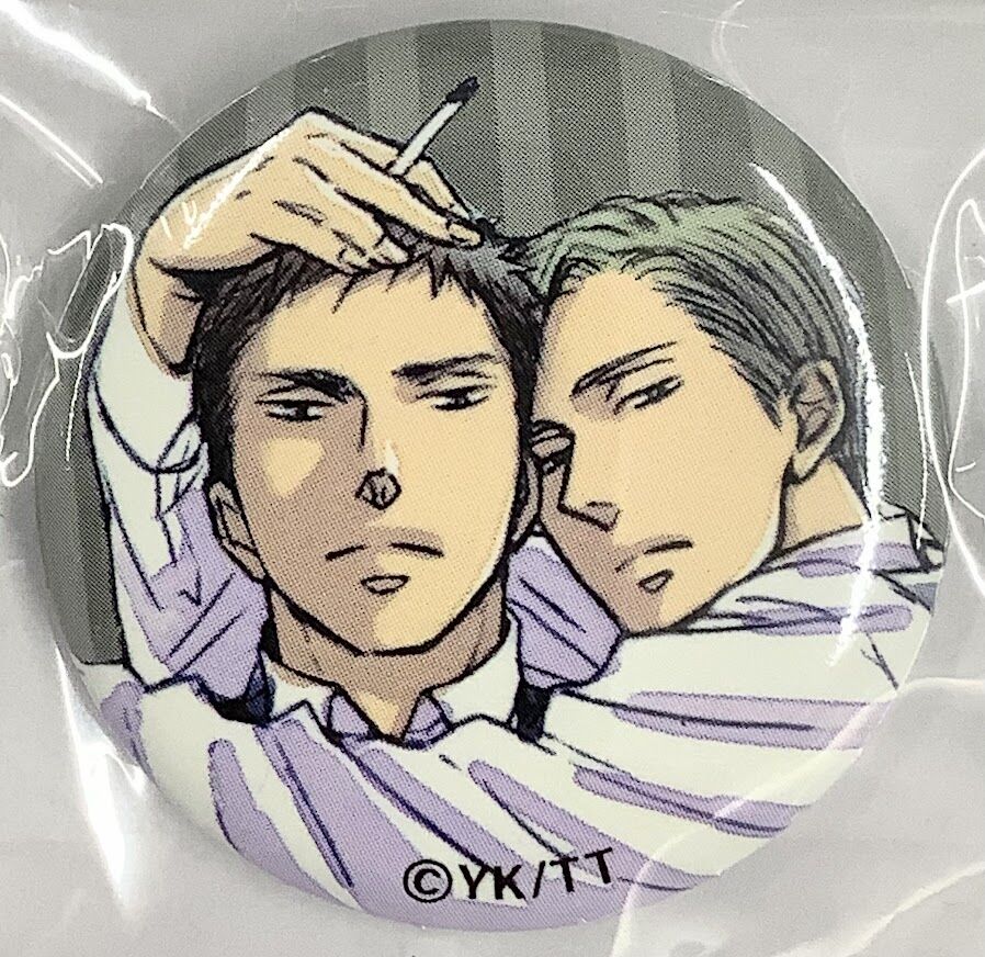 ヨネダコウ 囀る鳥は羽ばたかない ドでか缶バッジ 矢代 百目鬼 レア物 ヨネダコウ 『囀る鳥は羽ばたかない』 推しちゃれ 缶バッジ 百目鬼