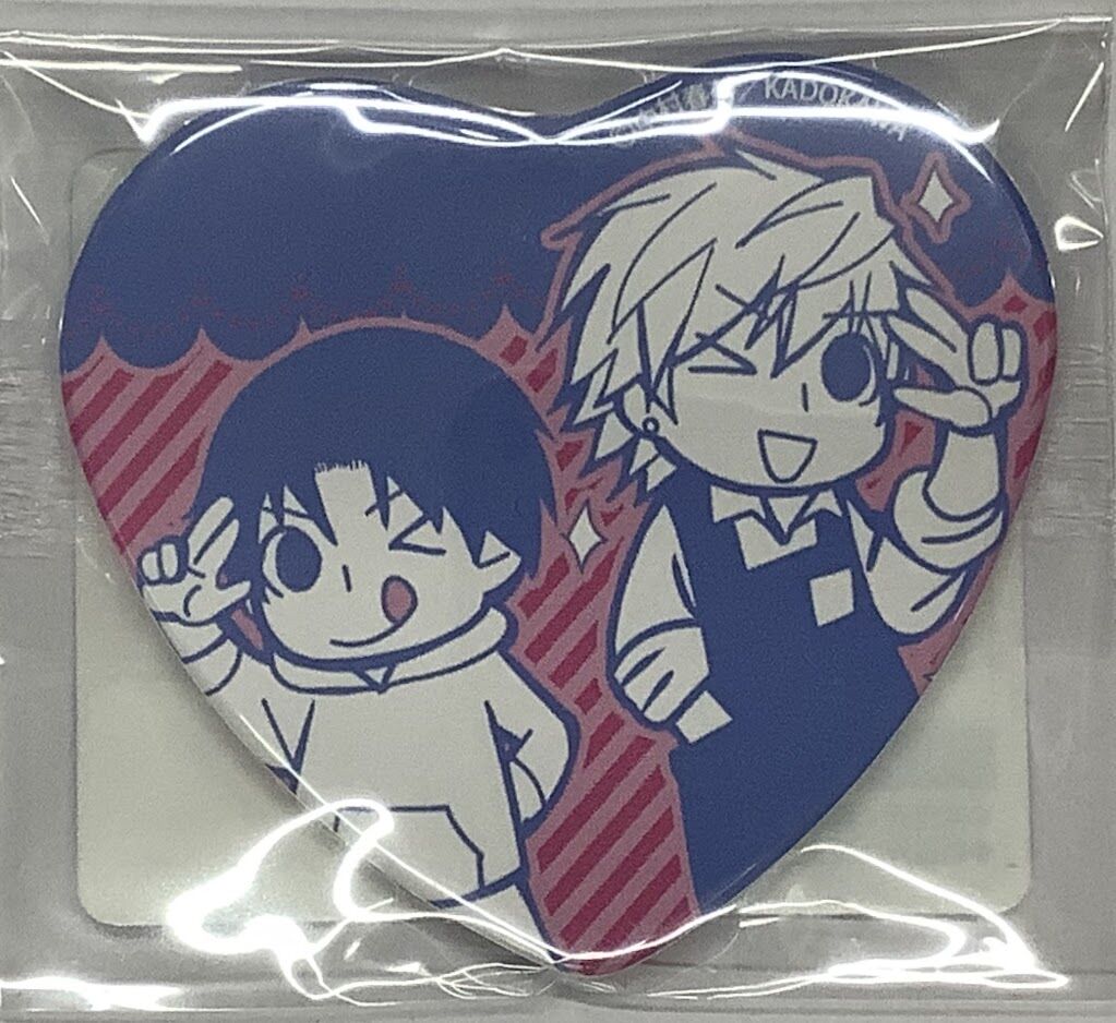 世界一初恋』 くじメイト ハート型缶バッジ 雪名皇 木佐翔太【BL