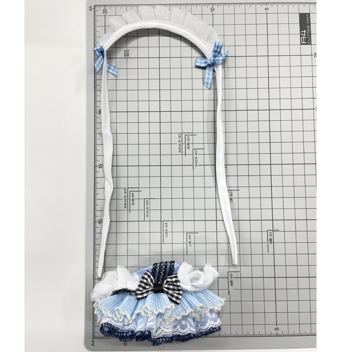 ぬいぐるみ用品 服 ヘッドドレス付ワンピース ブルー | K-BOOKS 池袋