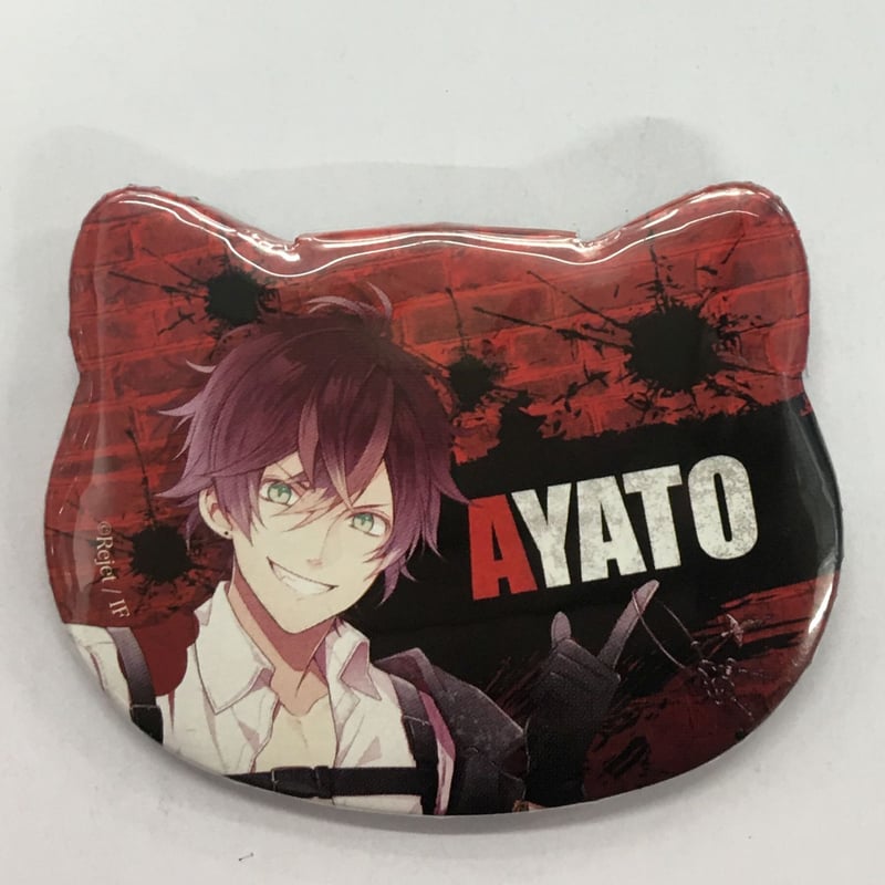 ディアラバ　逆巻アヤト　缶バッジ　MMV ホロ　ネコ型缶バッジ イタミ有】DIABOLIK LOVERS 逆巻アヤト ネコ缶バッジ | K-BOOKS 池袋