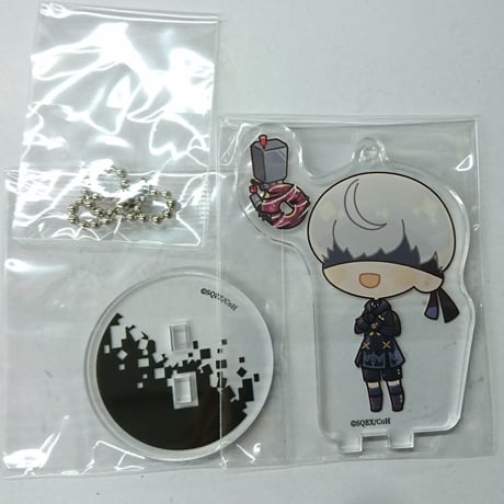 ニーアオートマタ 2B ロフト 缶バッジ アクリルキーホルダー セット ニーアオートマタ 2B ロフト 缶バッジ アクリルキーホルダー