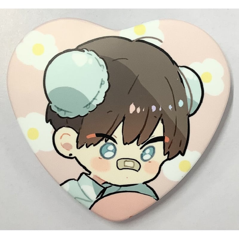 仔縞楽々 『ハレルヤベイビー』Lafary ハート缶バッジ 冬夏【BLグッズ