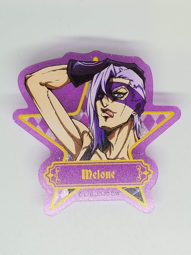 ジョジョの奇妙な冒険 メローネ 星型ラメアクリルバッジ暗殺者チーム