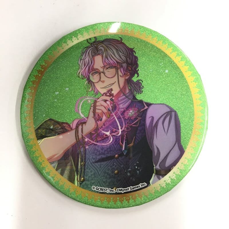 初期イタミ有】夢王国と眠れる100人の王子様 オズワルド 缶バッジ 月