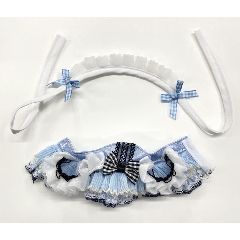 ぬいぐるみ用品 服 ヘッドドレス付ワンピース ブルー | K-BOOKS 池袋
