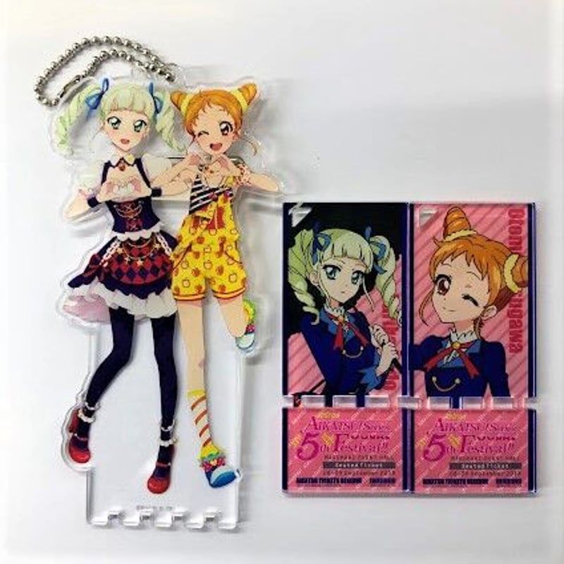 開封済】アイカツ！ ユリカ&おとめ アクリルバッジスタンド