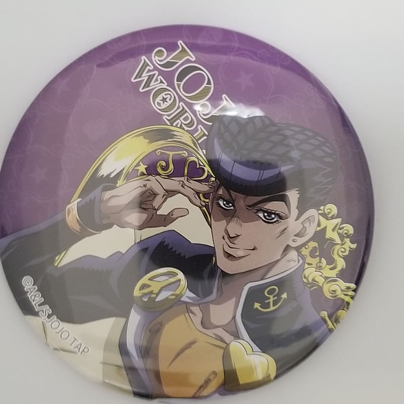 ジョジョワールドQ グリッター缶バッジ　東方仗助 ジョジョワールドQ グリッター缶バッジ 東方仗助
