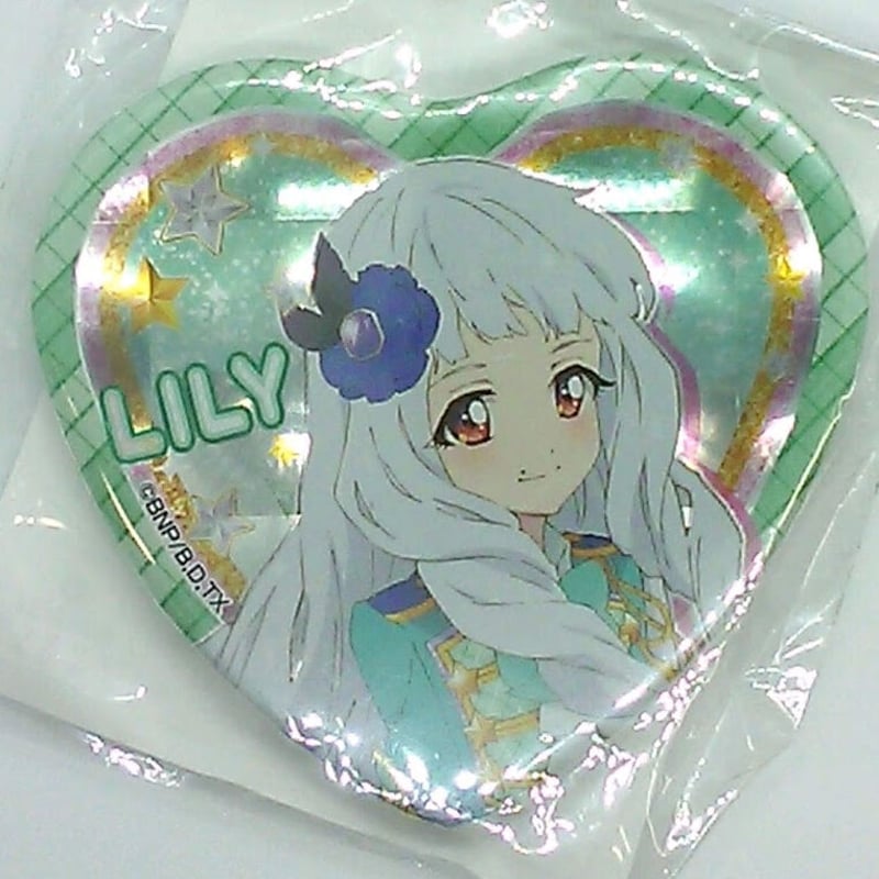 アイカツスターズ　グリッター　缶バッジ　リリィ アイカツスターズ！ 白金リリィ アイカツスターズ!グリッター