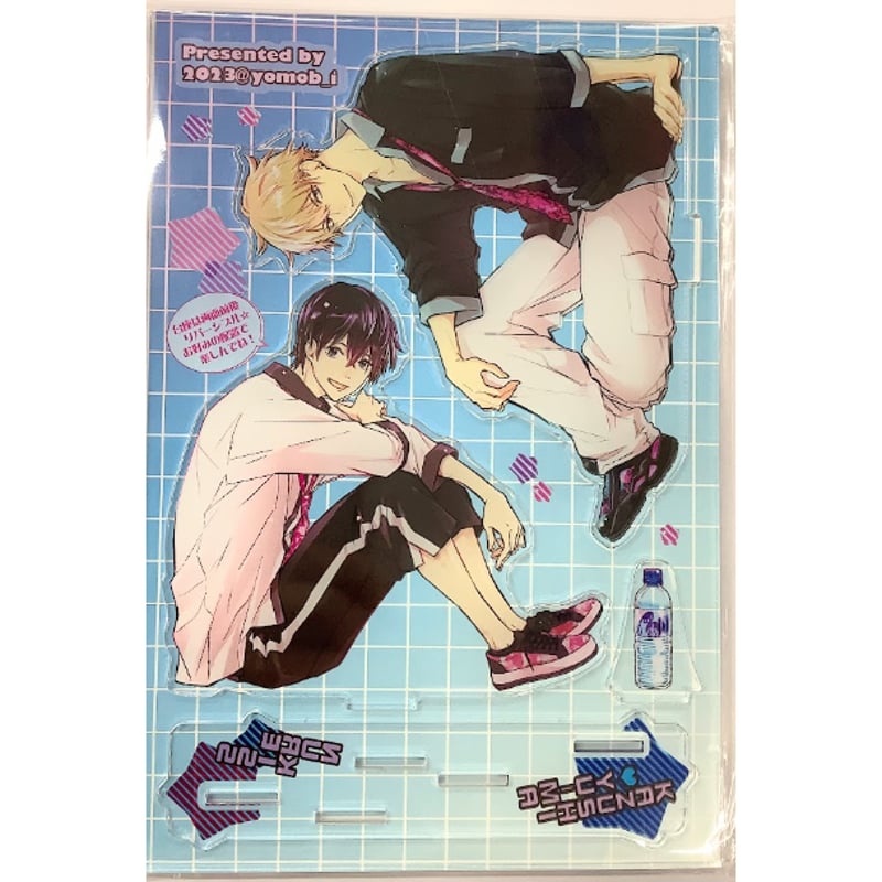 よも灯『濡れ肌にキス』 J庭 55 アクリルスタンド&クリアカード【BL