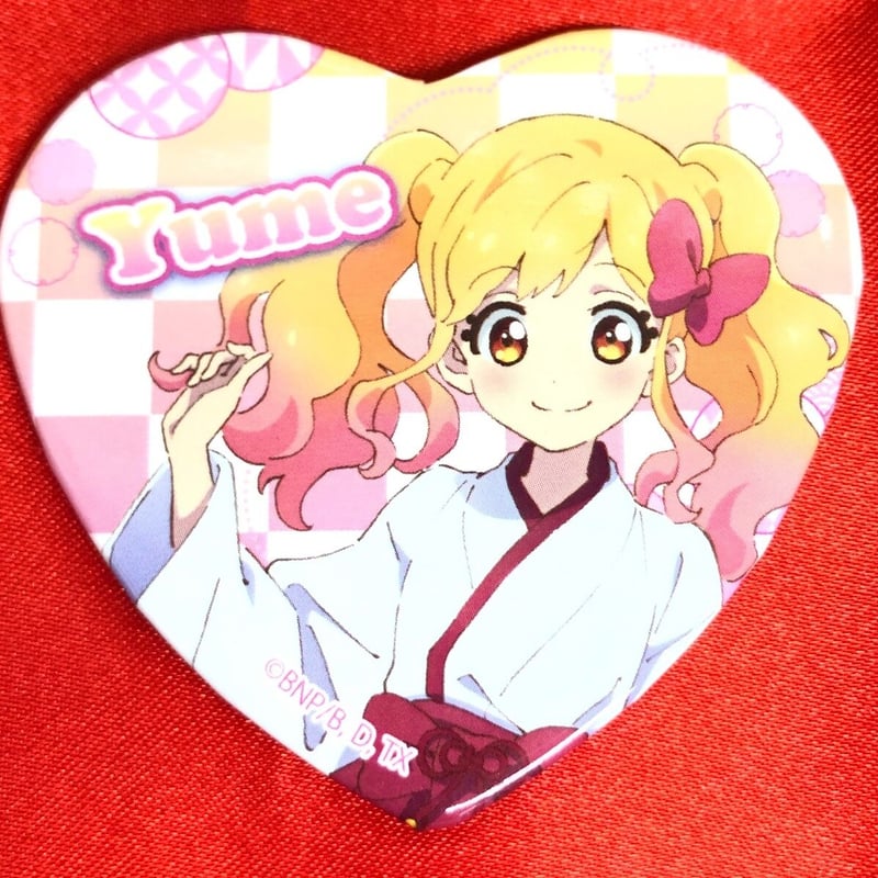 オールアイカツミュージアム 虹野ゆめ ハート型缶バッジ オールアイカツ! ミュージアム ハート型 缶バッジ 虹野ゆめ | K