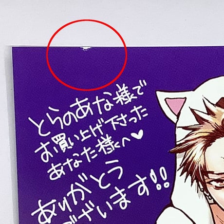 【傷み有り】　灰崎めじろ　「エロ猫教育日誌」　とらのあな　イラストカード　【BLグッズ】