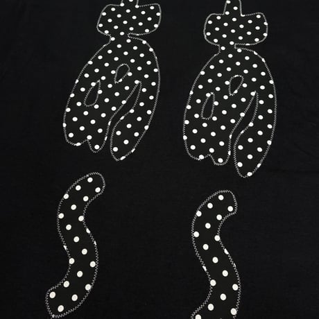 MKM ORIGINAL 【黒白水玉のあ~あ~Tシャツ】