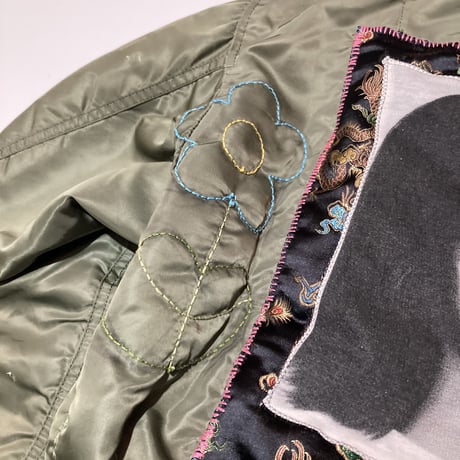MKM ORIGINAL custom jacket【ファイト一発！背中に拓哉MA-1】