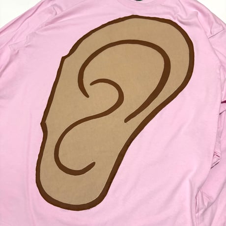 MKM ORIGINAL デカ耳パッチTシャツ・桜色